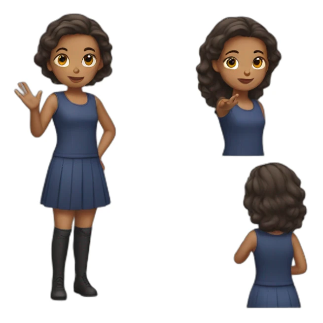 a girl who presents sticker