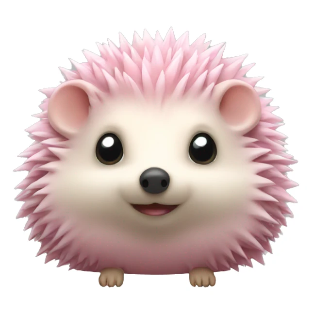 Hedgehog pink small bow sticker