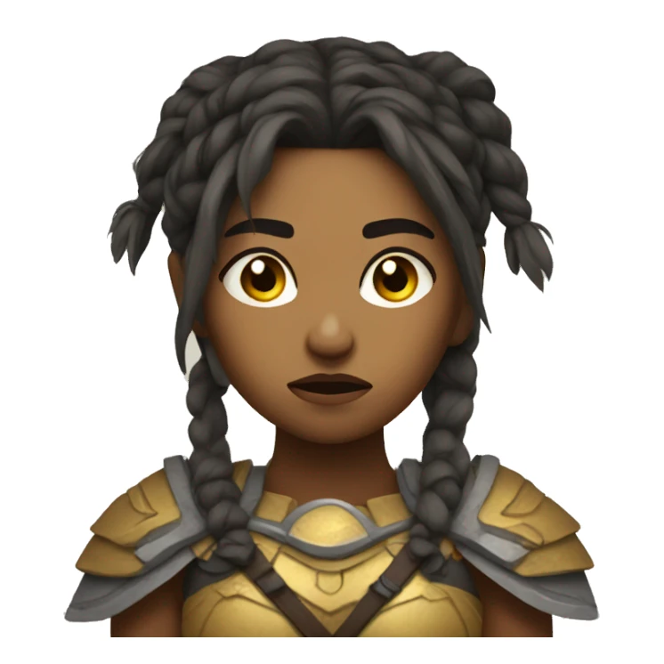 warrior sad face woman sticker