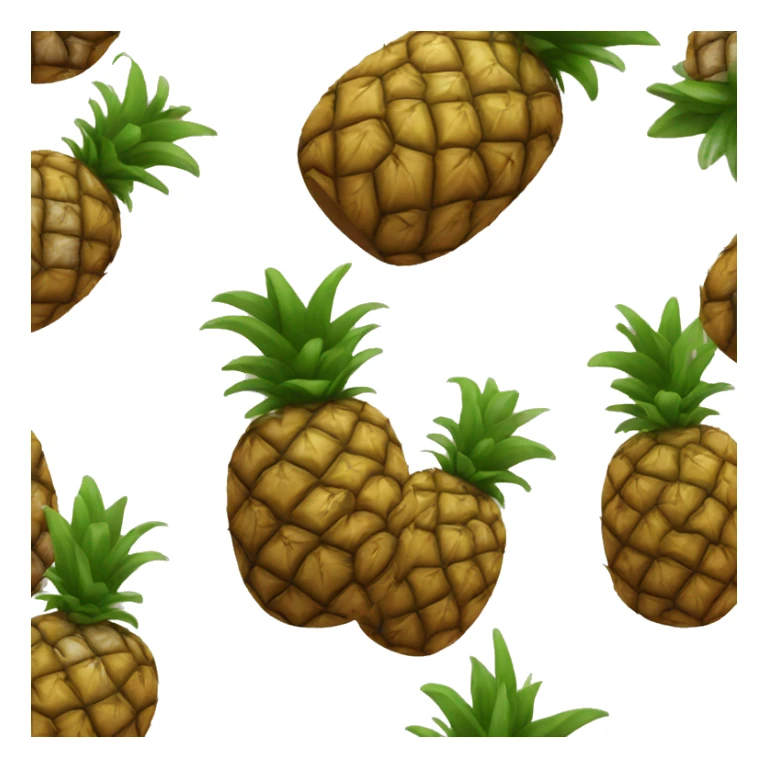 Brown pineapple face sticker