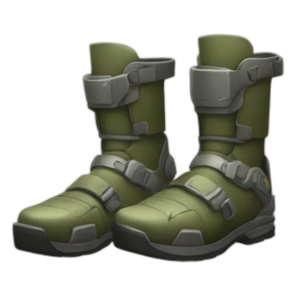 futuristic Reconnaissance Boots armored sticker