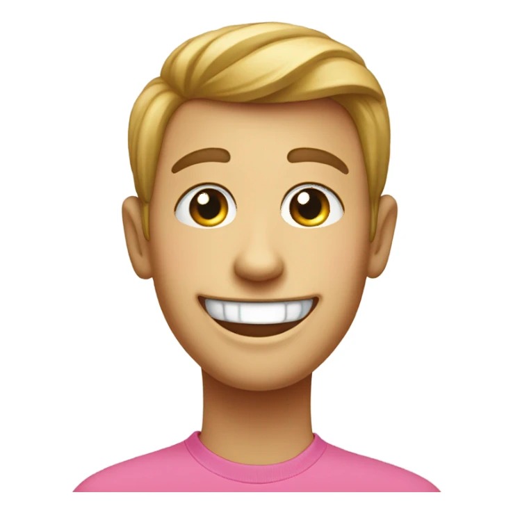 Pink smiley face sticker