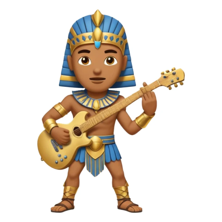 pharaoh gladiator play rock guitar sticker