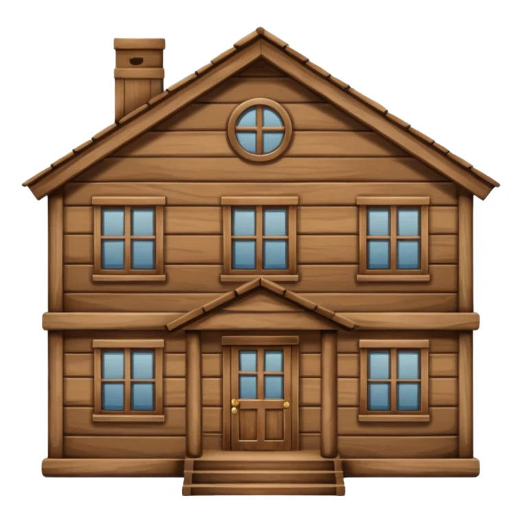wooden house sticker