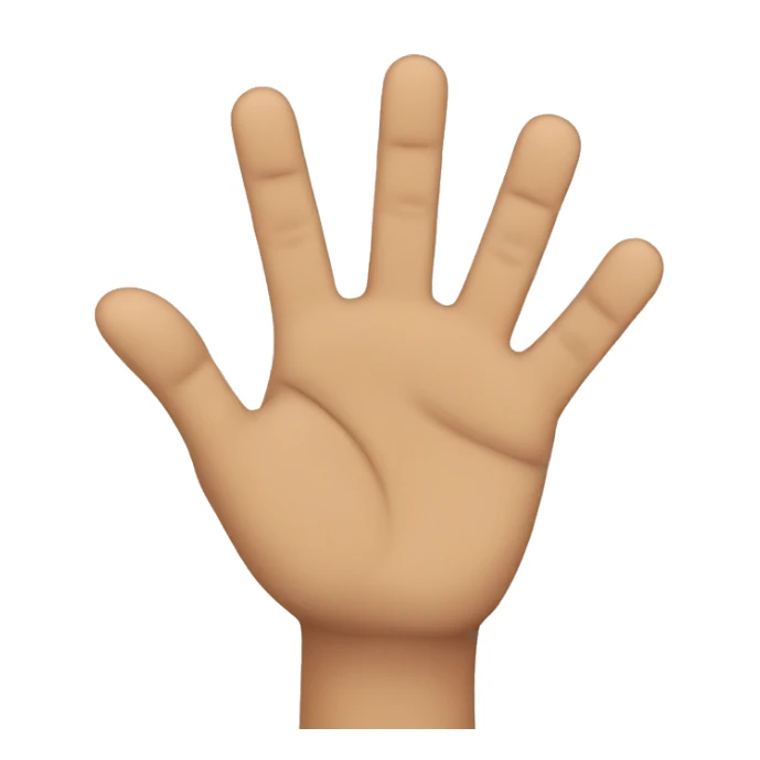 All fingers open except the index finger sticker