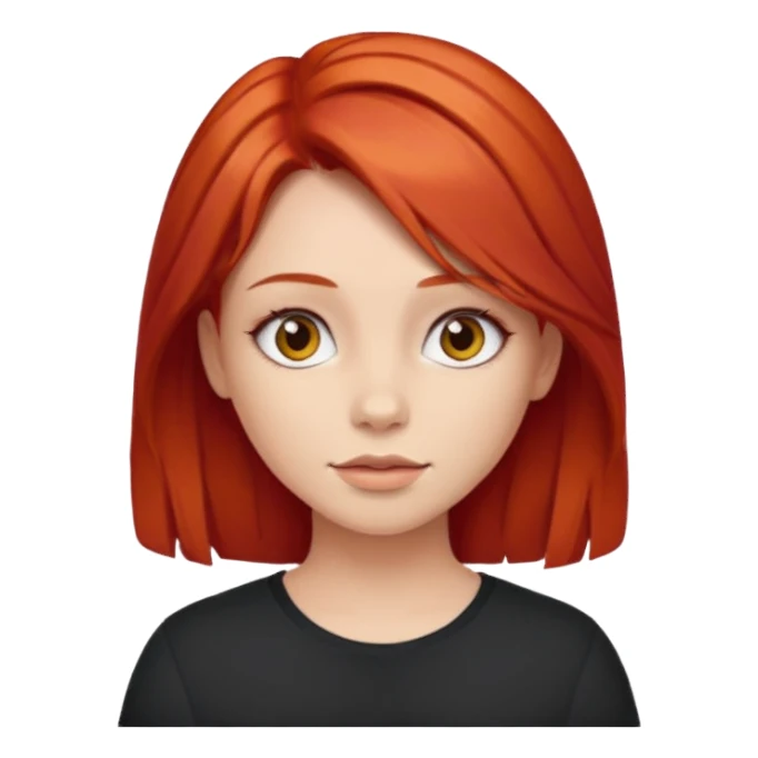 Niña con pelo rojo  sticker