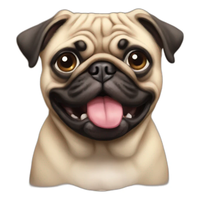 ugly pug sticker