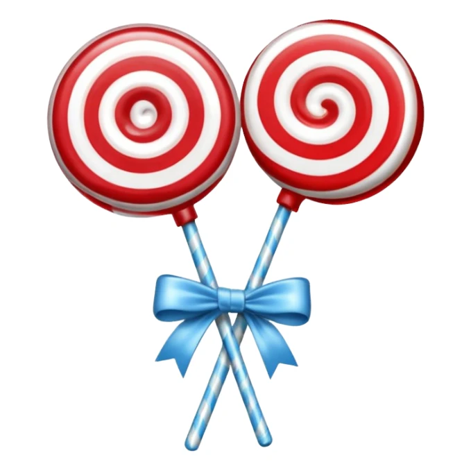 striped candy in a glossy wrapper.  sticker