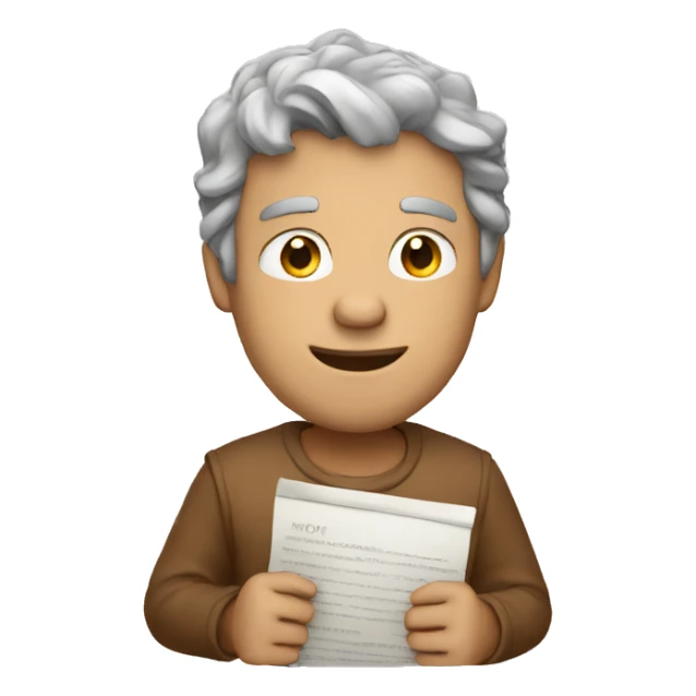 An actor holding a movie script sticker