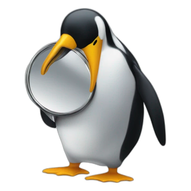 Un miroir pingouin sticker