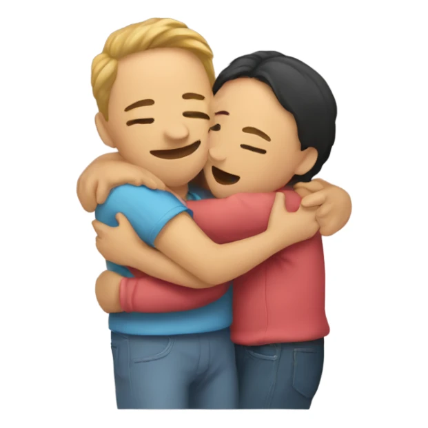 Hug with kisses sticker