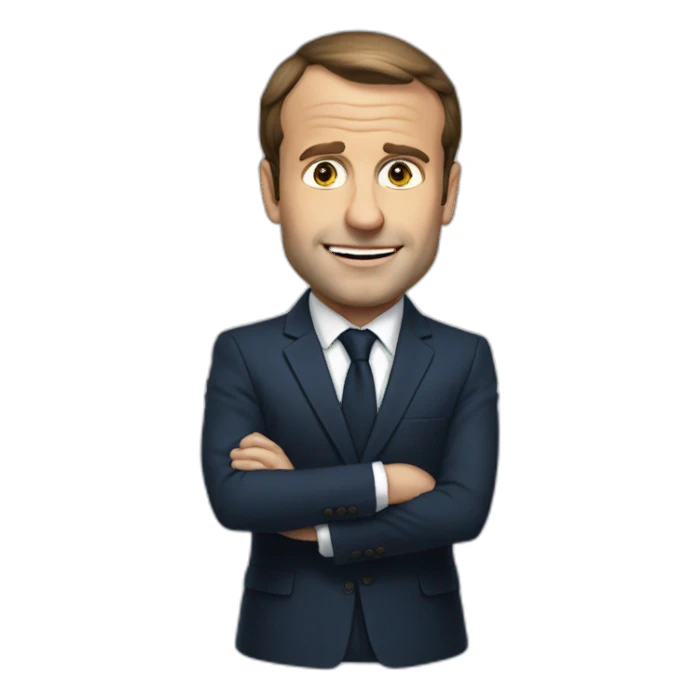 Macron dort sticker