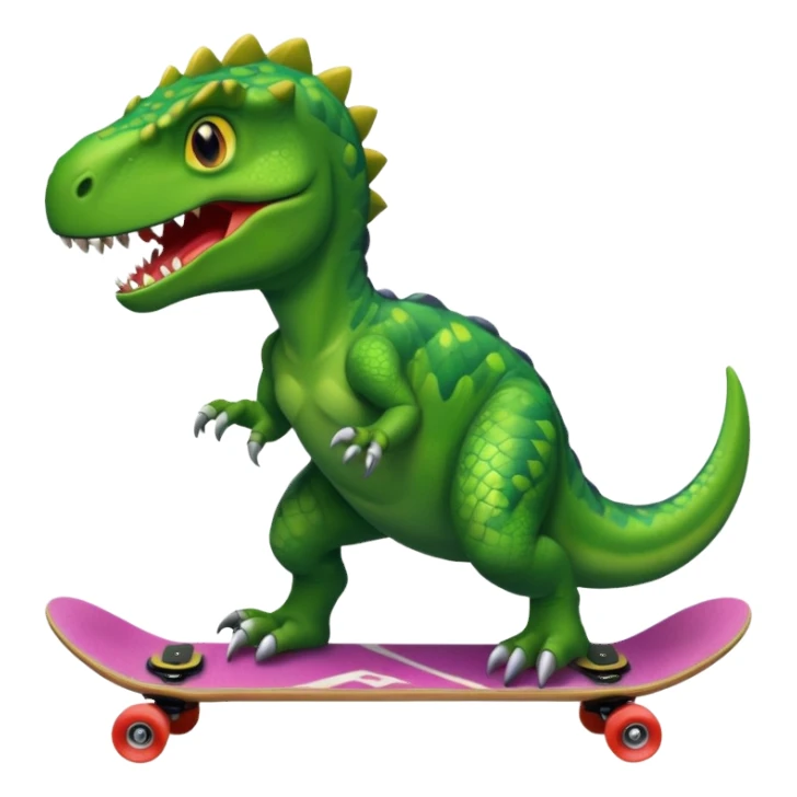 Dinosaur on a skateboard sticker