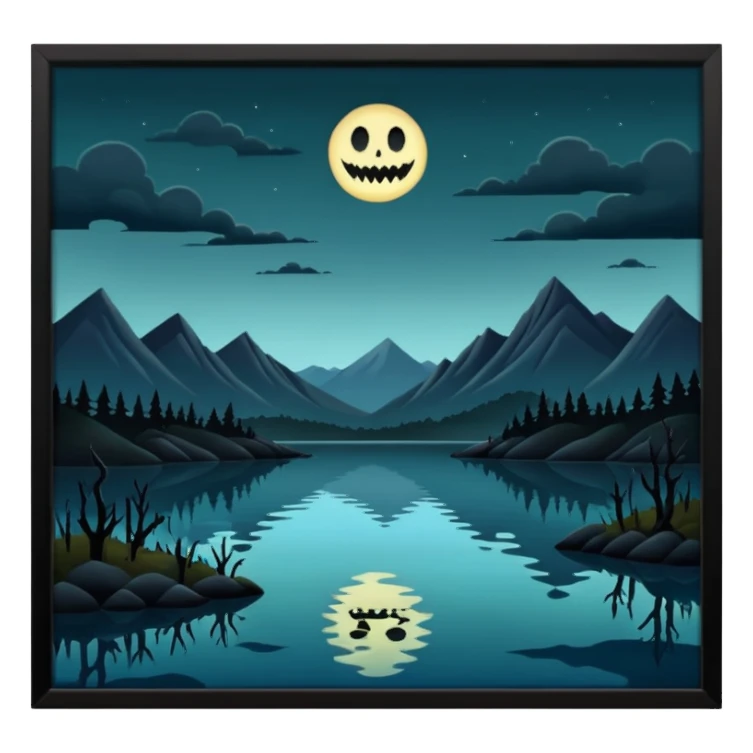 horror lake sticker