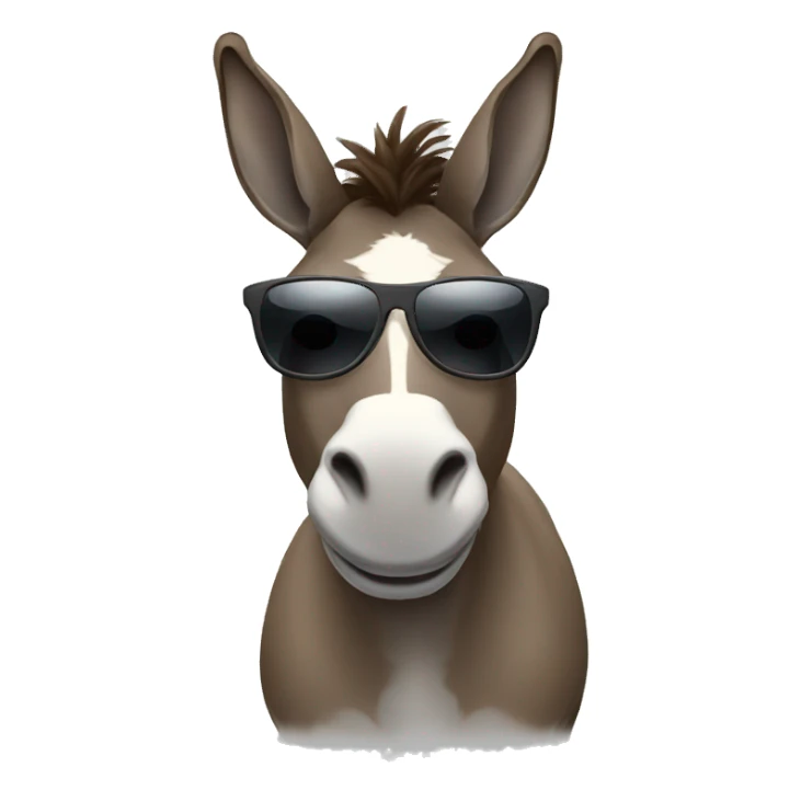 donkey with sunglasses  sticker