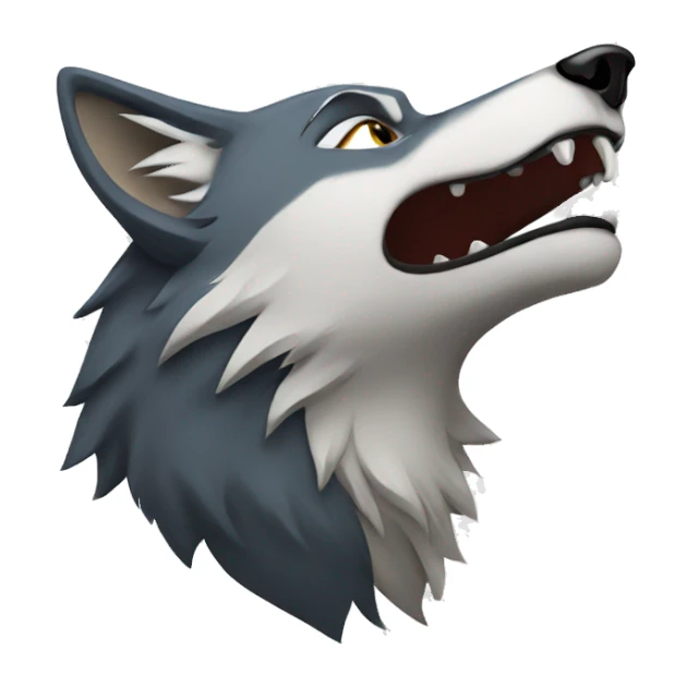 wolf howling  sticker