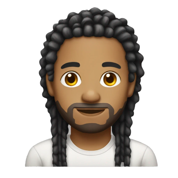 light skin man with short dreads sticker