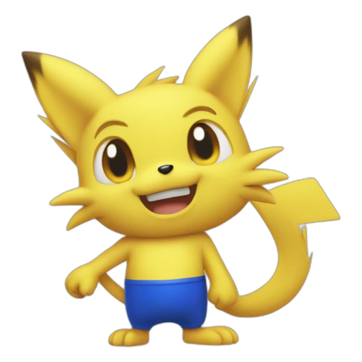 Sonic the hedgehog mixed with picachu sticker