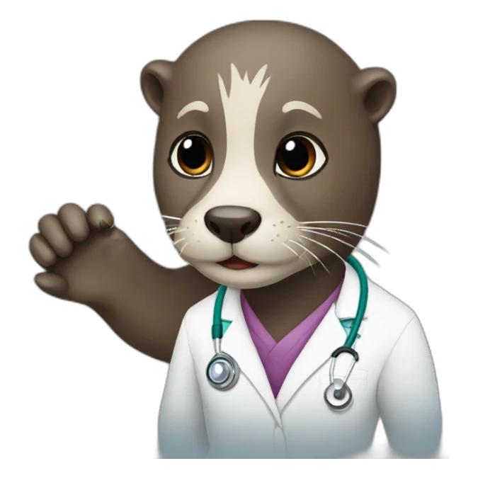otter doctor sticker