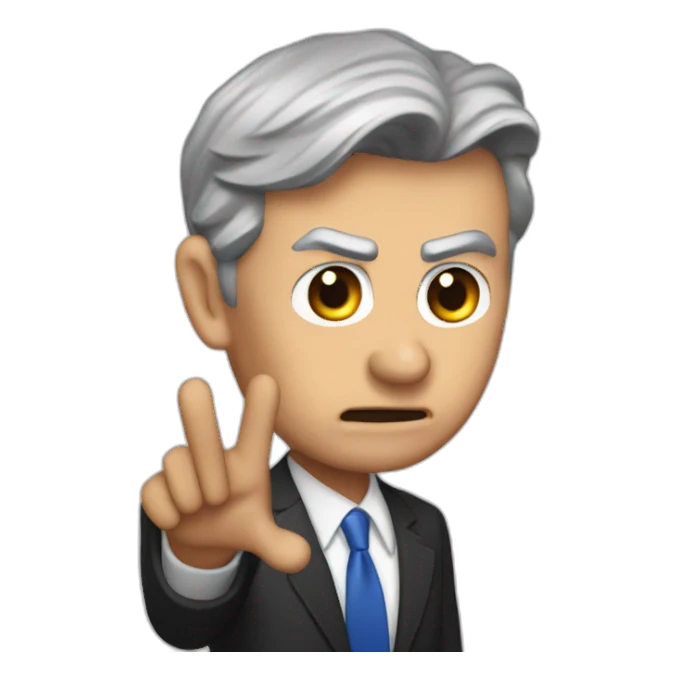 Jerome powell, angry, waving hand sticker