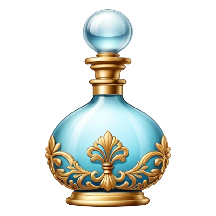 elegant perfume bottle with spray sticker