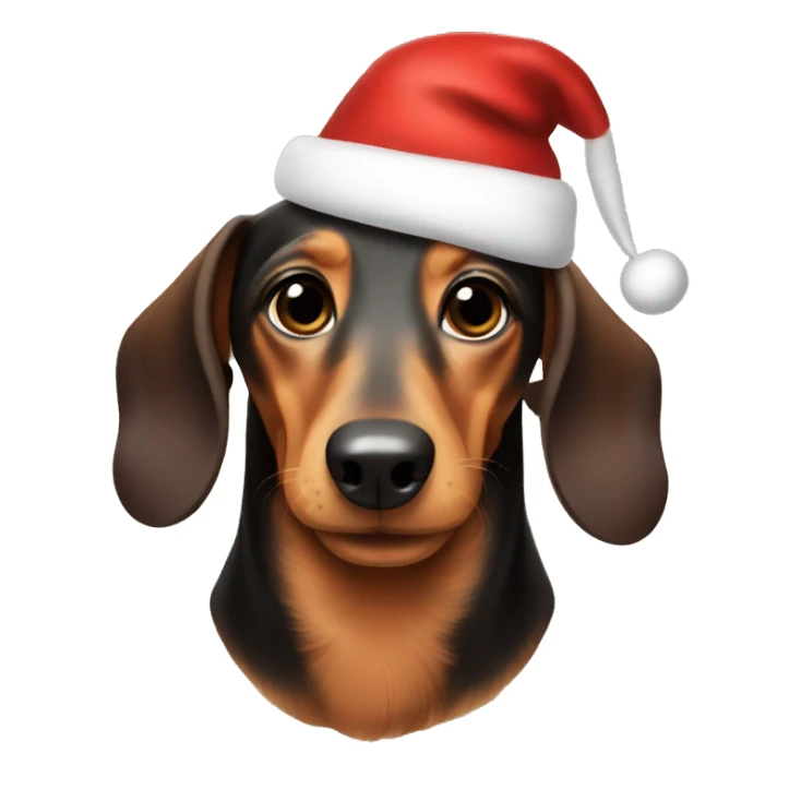 Christmas dachshund  sticker