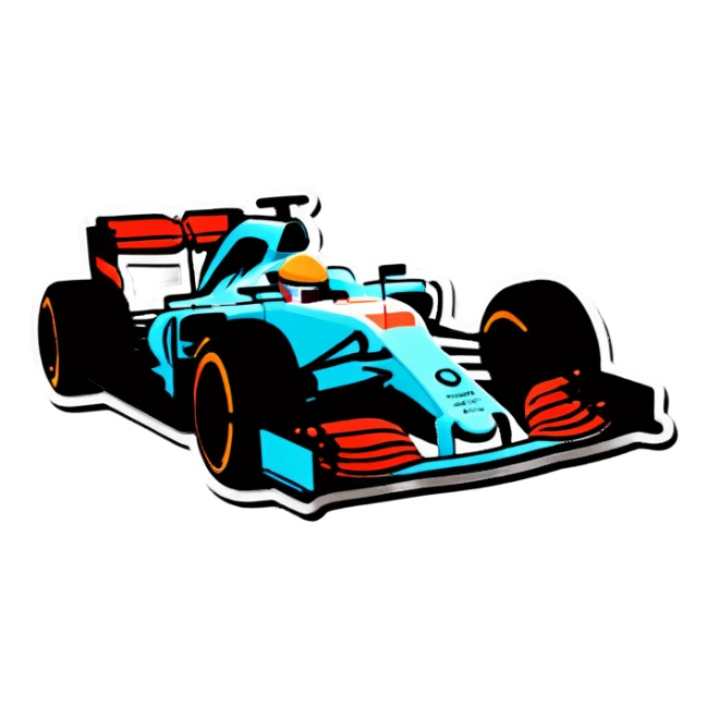 F1 racetrack  sticker