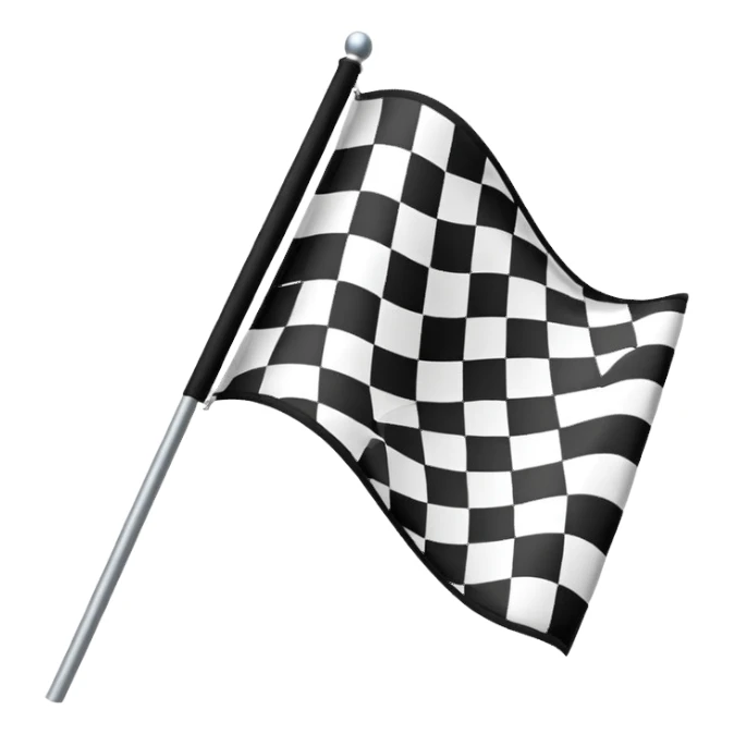 Formula flag black and white sticker