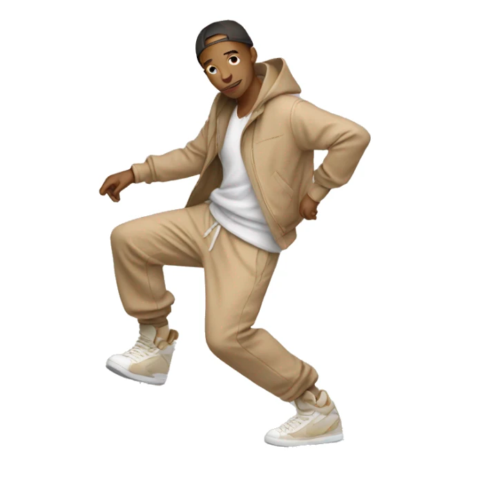 beige outfit breakdancer sticker