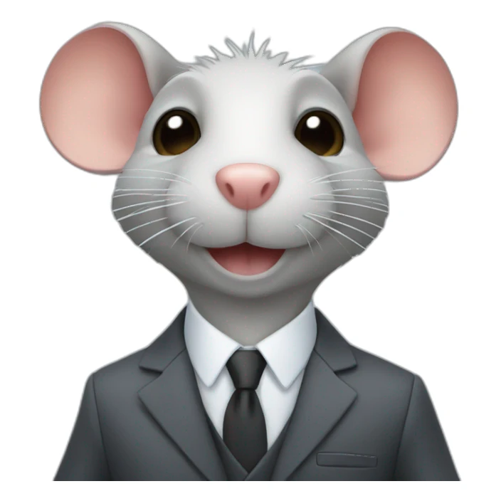 Rat with business suit sticker