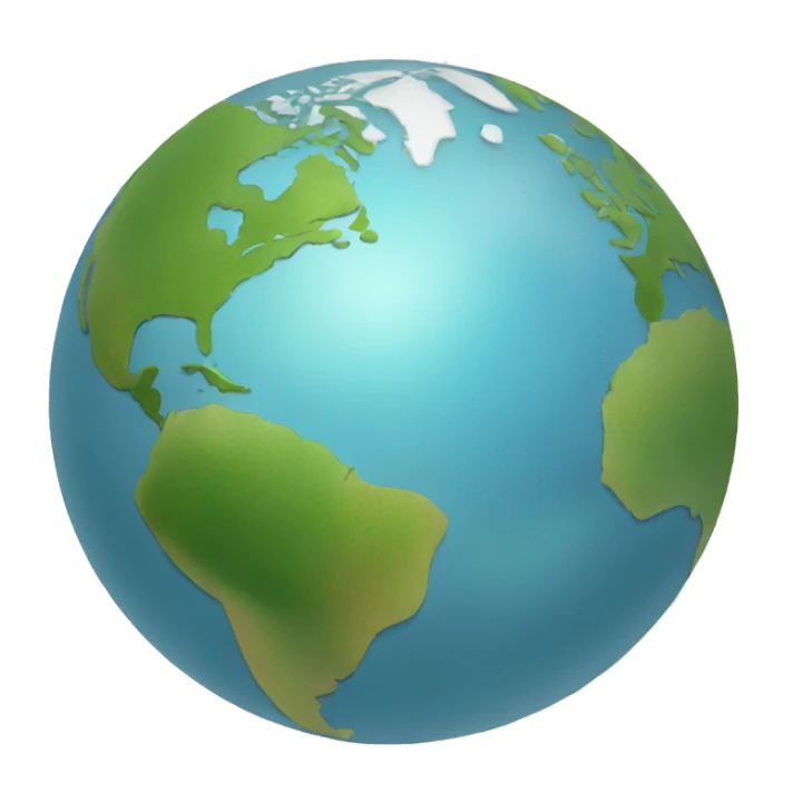 World globe south america sticker