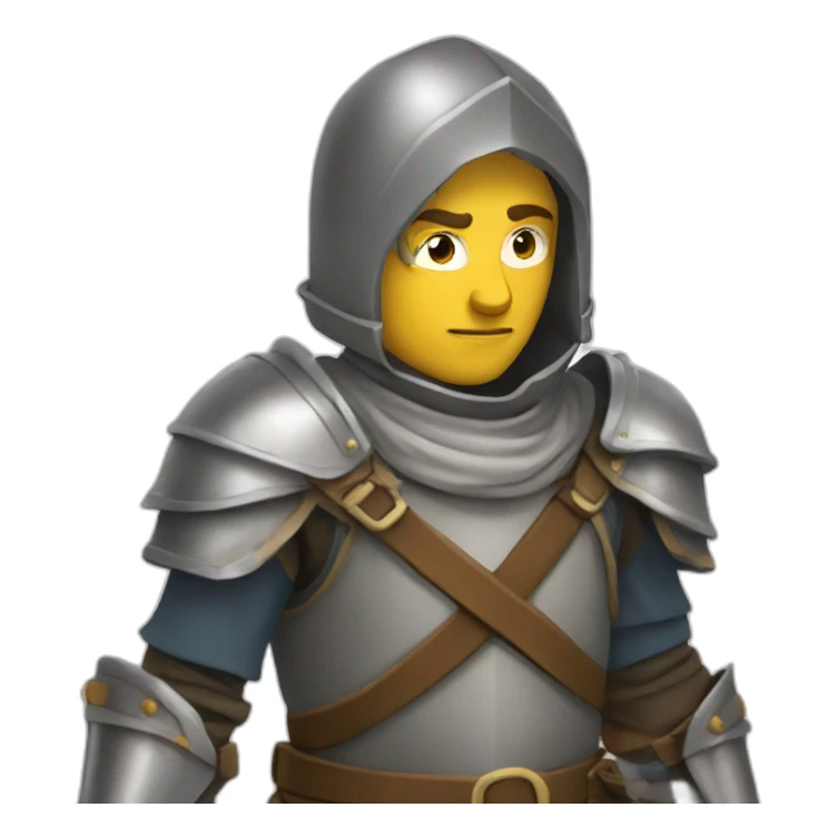 human medieval fighter adventurer sticker
