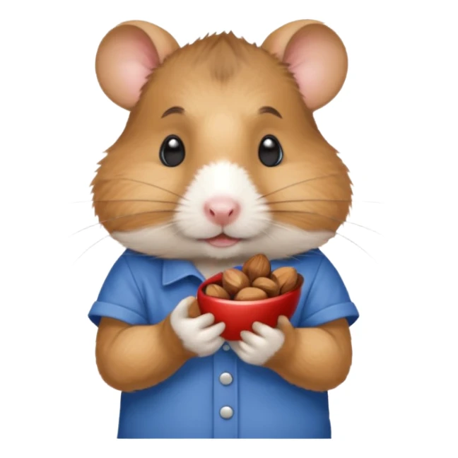 hamster holding nutz with shirt sticker