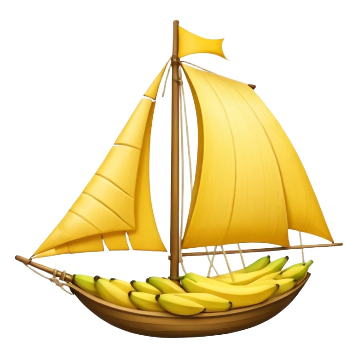 A sail made mixed with a banana  sticker