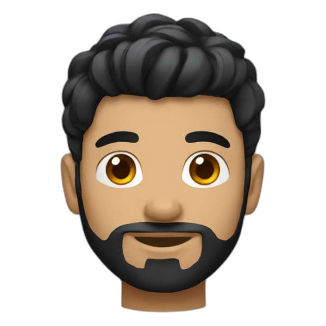 gamer black hair sticker