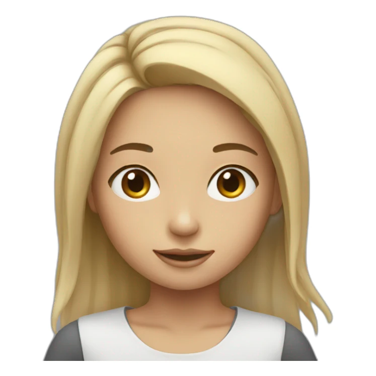 Girl with AI sticker