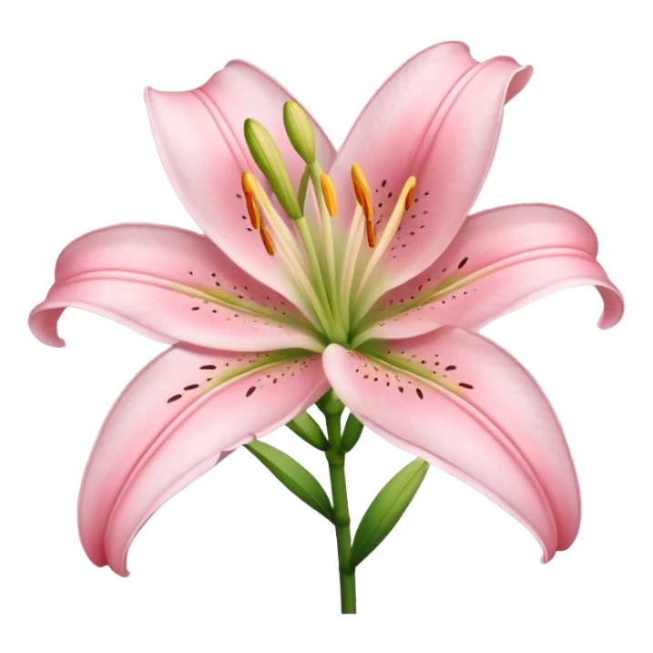 light pink lilium sticker