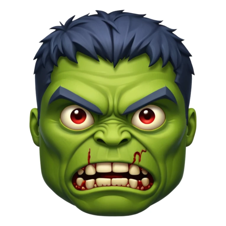 Zombie hulk face sticker