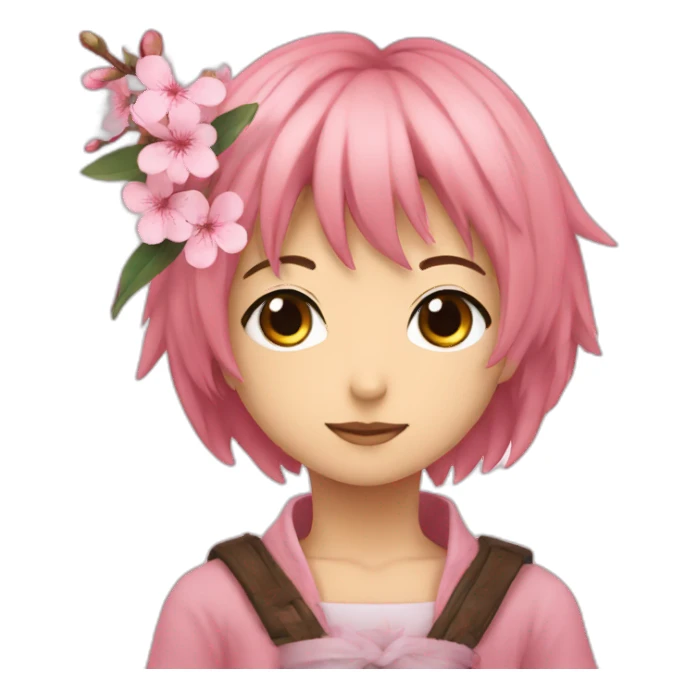 Sakura with saske sticker