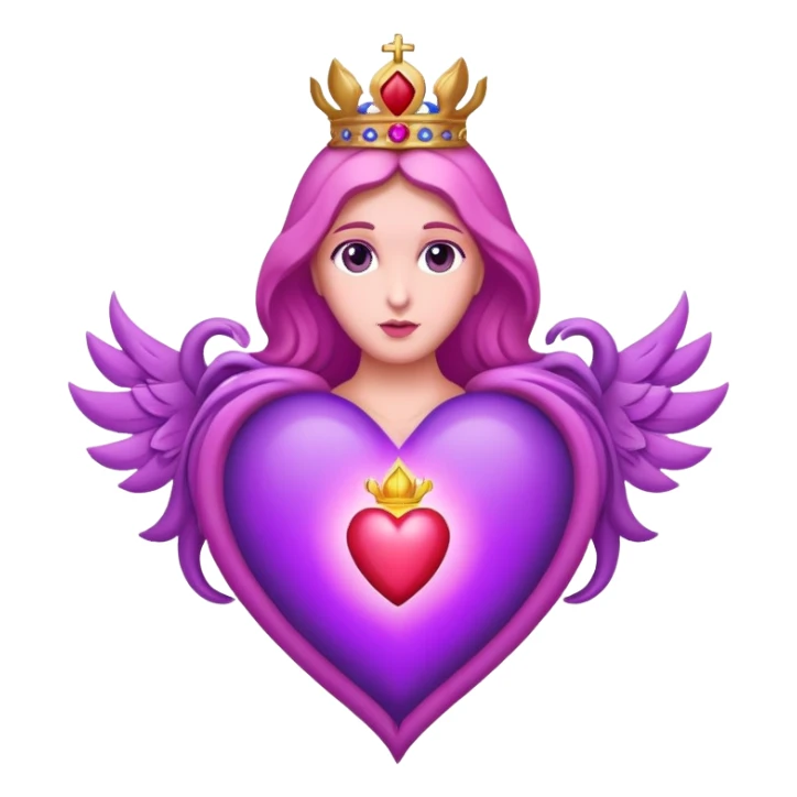Sacred heart pink violet  sticker