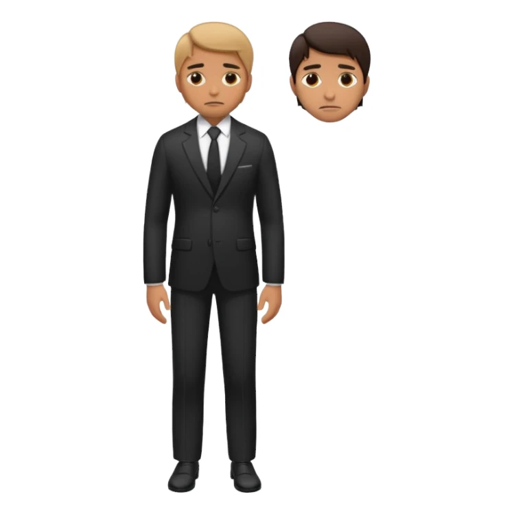 The sad man full body detalizated sticker