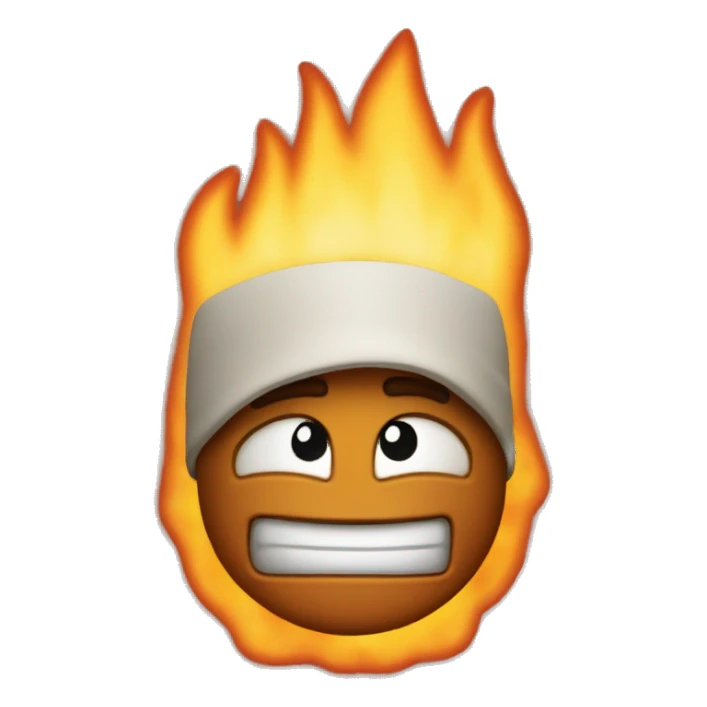 The word lit surrounded by fire sticker