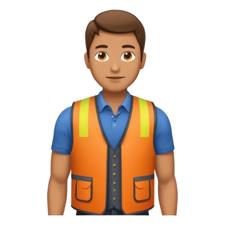 man in vest sticker