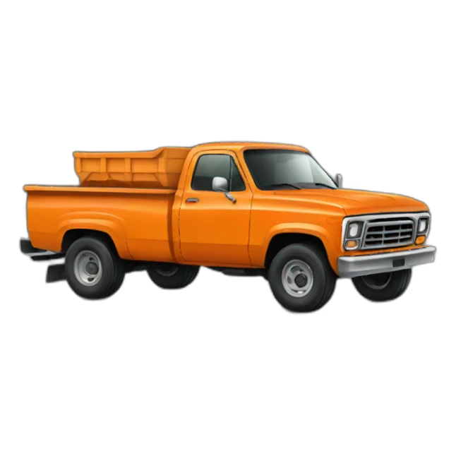 orange truck sticker