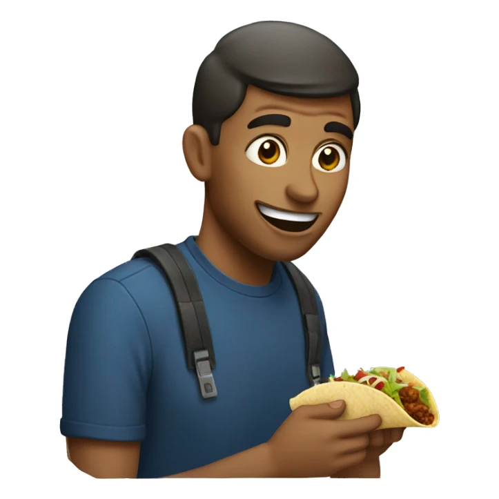men eating french tacos sticker