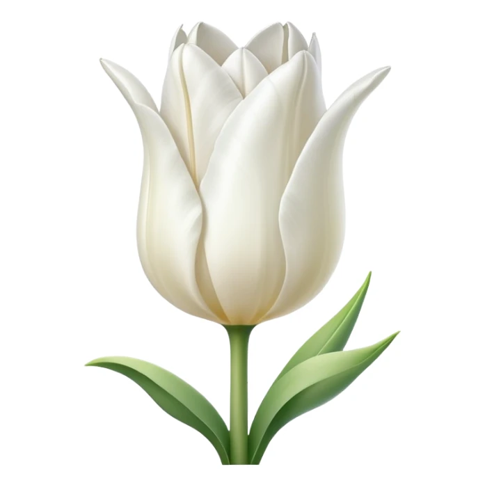 White tulipa sticker
