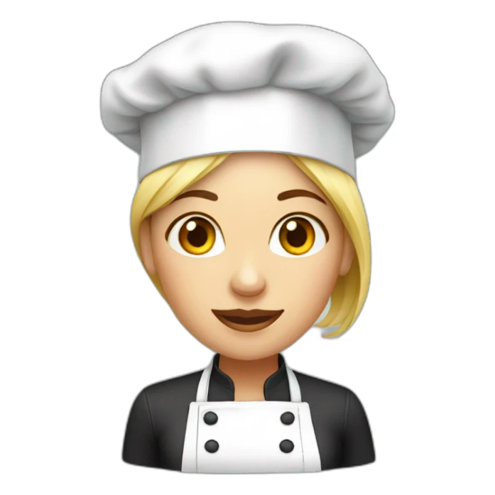 White women chef cook sticker
