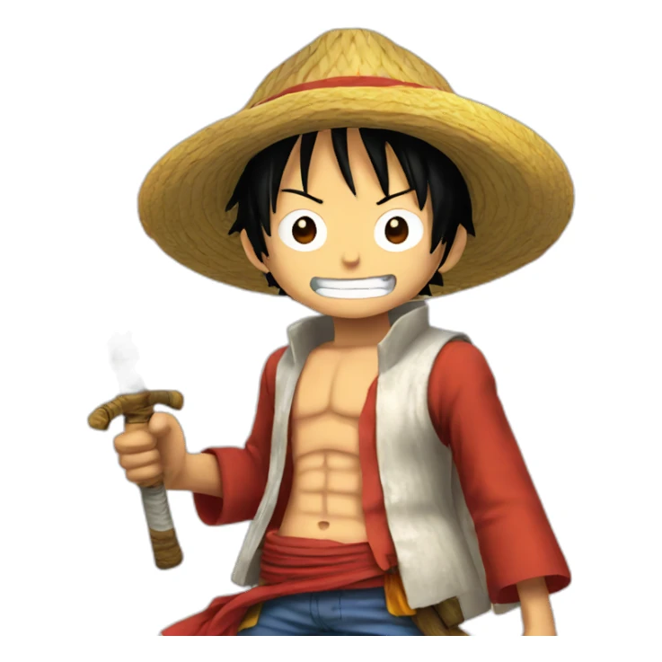 Luffy avec une arme à feu sticker