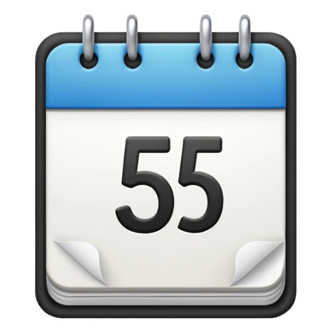 calendario de uma folha de numero 5 sticker