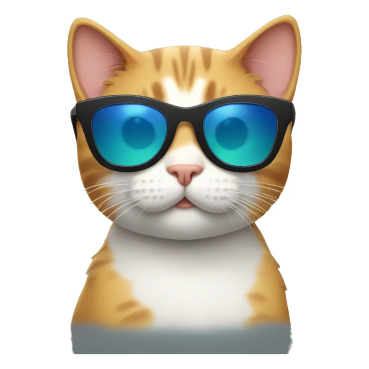 Cat with sunglasses sticker